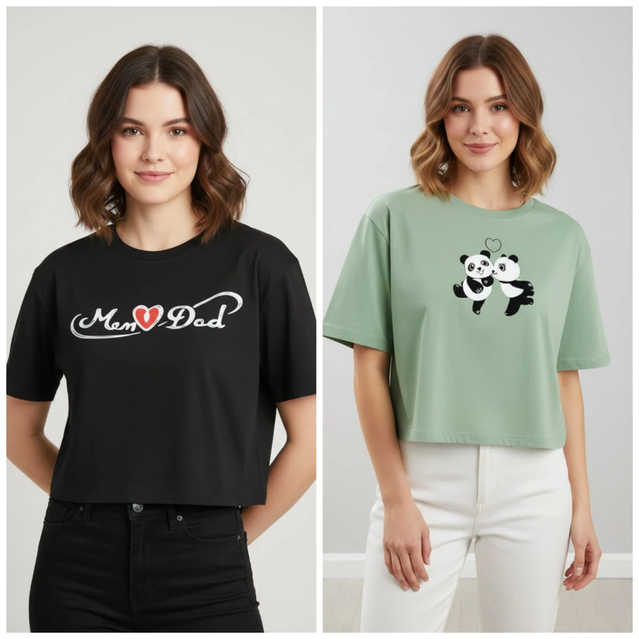 Kids & Girls Typography Pure Cotton T- Shirt (Pack Of-2)