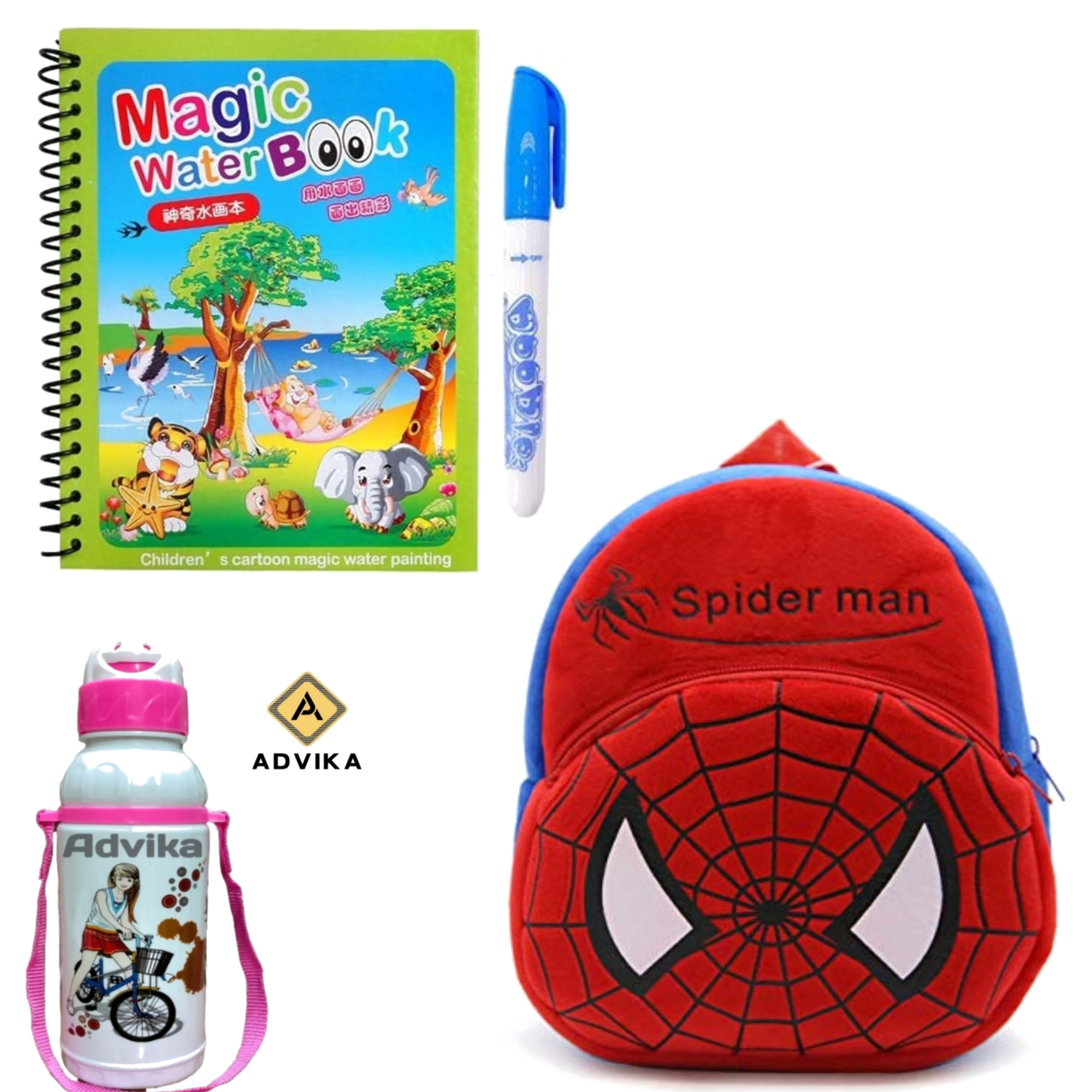 Red spiderman magic book bottle KIDS BAG, Magic Book for Kids | Magic Book for Children | Educational Learning Book| Ages 2-5 Years