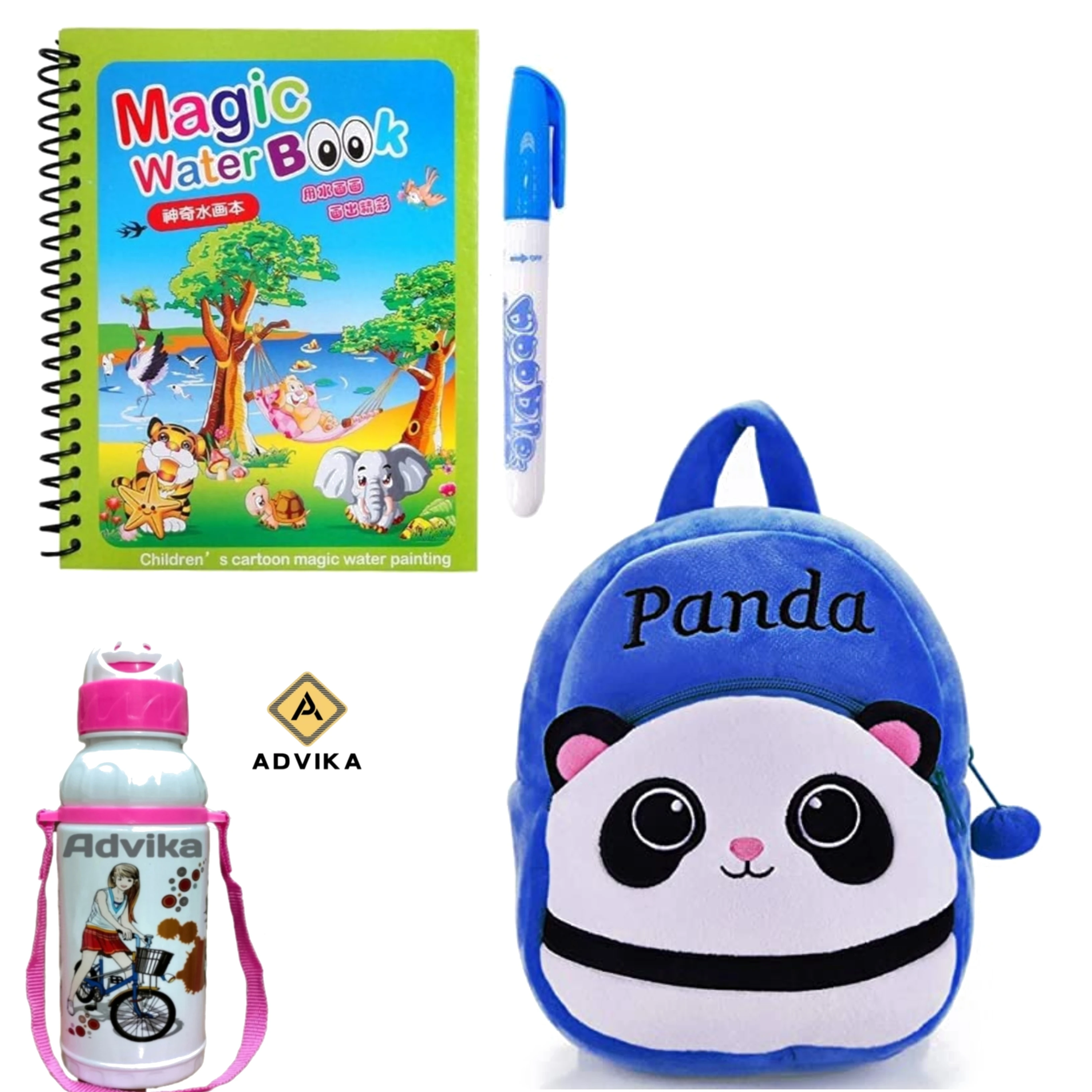 Blue panda magci book bottle KIDS BAG, Magic Book for Kids | Magic Book for Children | Educational Learning Book| Ages 2-5 Years