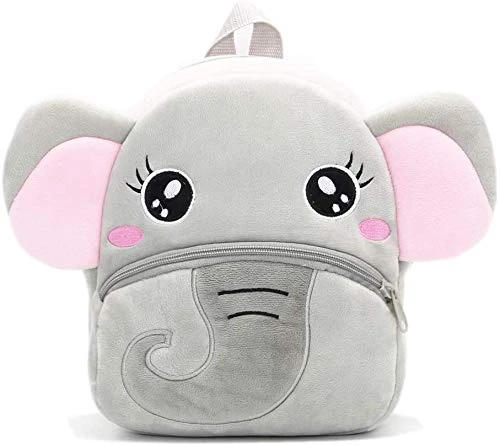 Cute Kids Backpack Toddler Bag Plush Animal Cartoon Mini Travel Bag for Baby Girl Boy 1-6 Years (BABY- ELEPHANT)