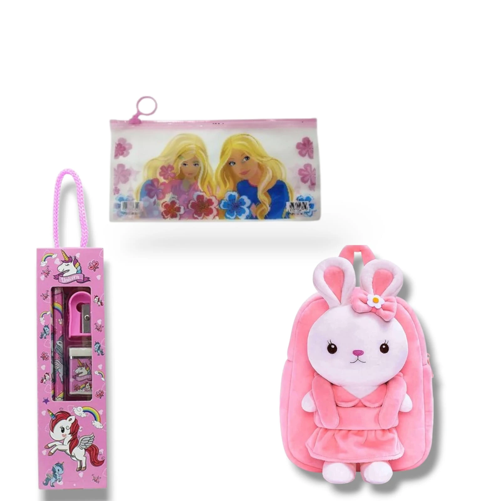 Cute Bunny Plush Backpack for Kids | Soft Velvet Nursery School Bag for Toddlers | Adjustable Straps & Lightweight Cartoon Bag for Girls & Boys (Pink)