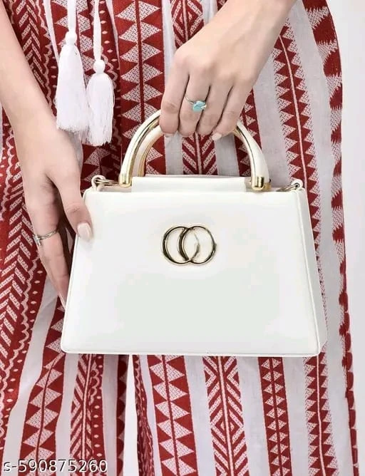 Girls elegent Hadheld sling bags with golden handle & Adjustable Starp