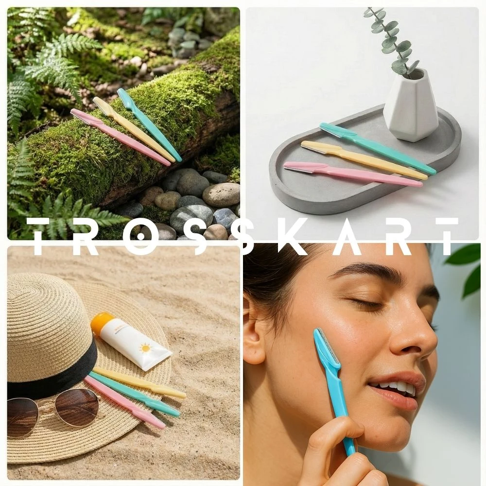 Trosskart Ultimate Razor for Women Combo Pack Of 3 - Tinkle Eyebrow Razor, Face Razor, Stainless Steel Razors & Blades, Best Hair Removal Razor for Ladies