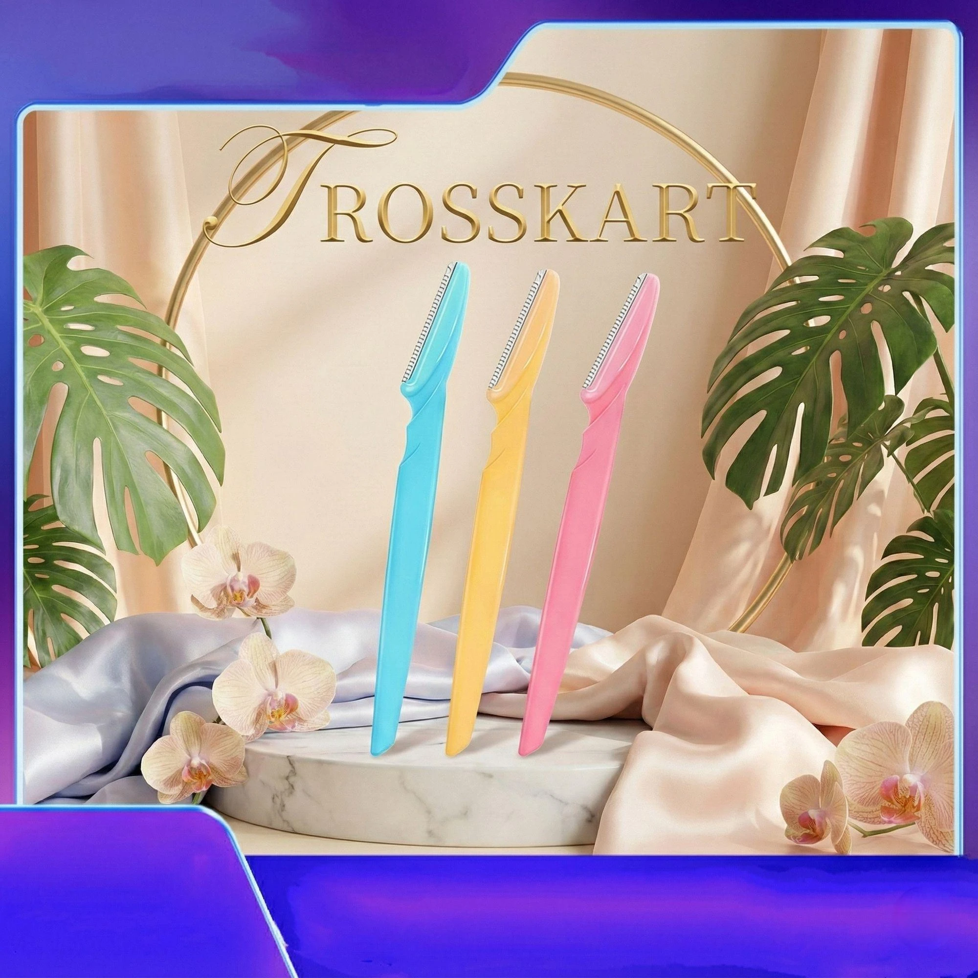 Trosskart Ultimate Razor for Women Combo Pack Of 3 - Tinkle Eyebrow Razor, Face Razor, Stainless Steel Razors & Blades, Best Hair Removal Razor for Ladies