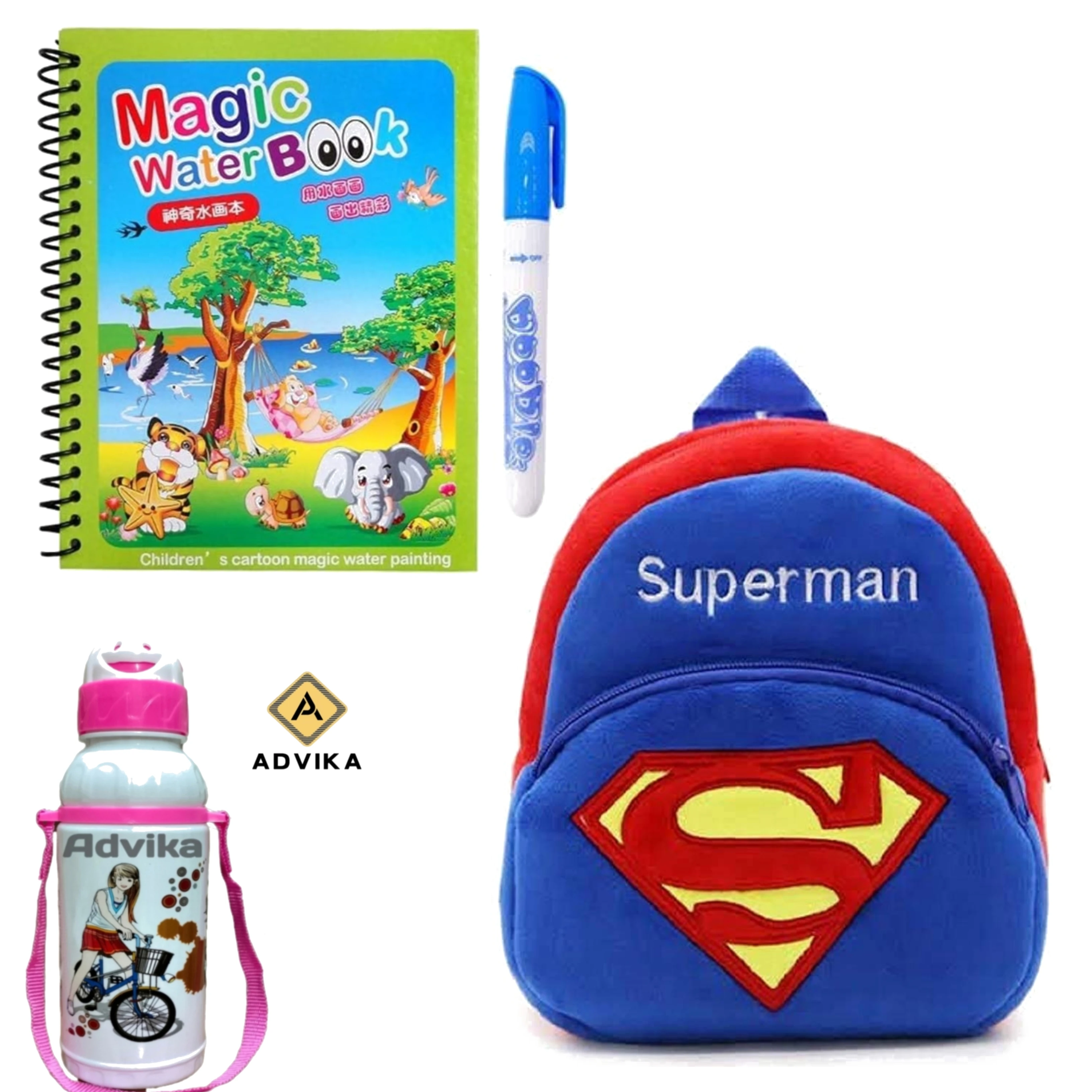 Superman magic book bottle KIDS BAG, Magic Book for Kids | Magic Book for Children | Educational Learning Book| Ages 2-5 Years