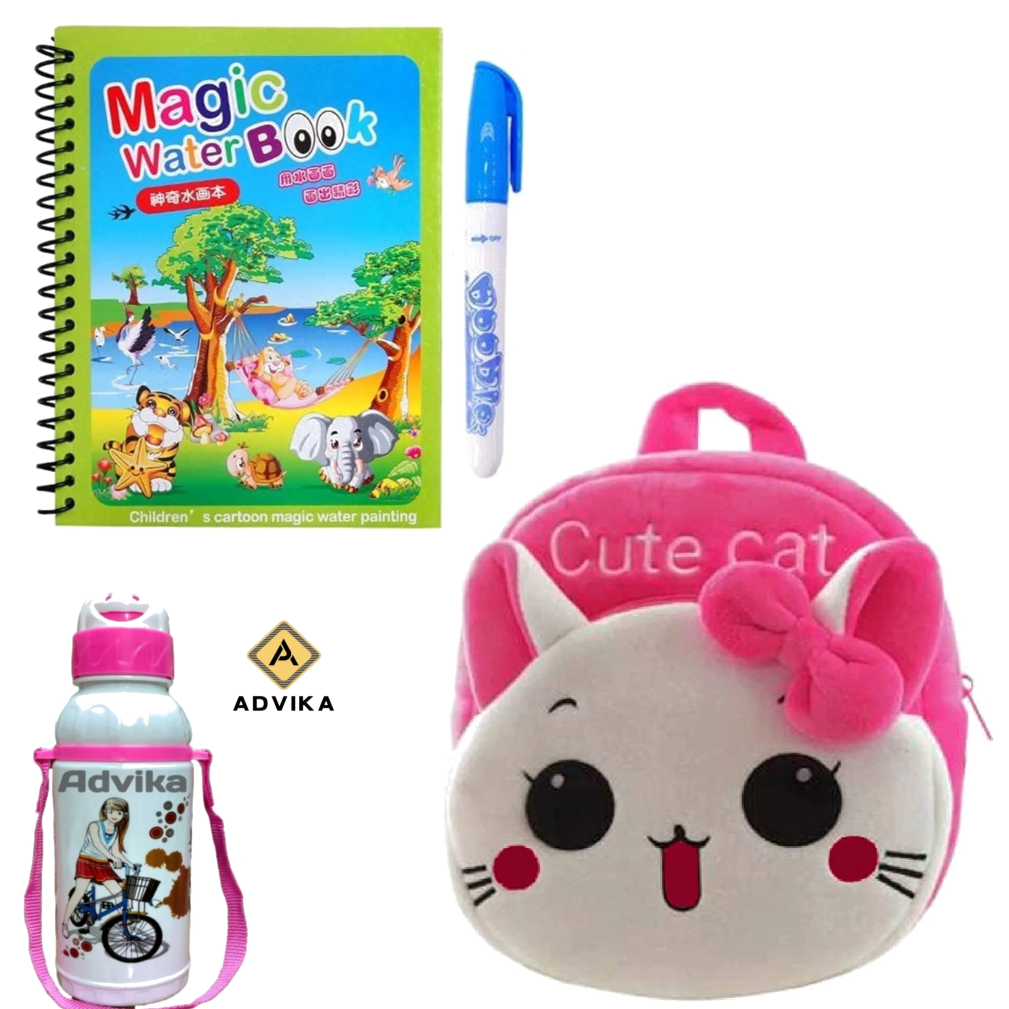 Cute cat magic book bottle KIDS BAG, Magic Book for Kids | Magic Book for Children | Educational Learning Book| Ages 2-5 Years