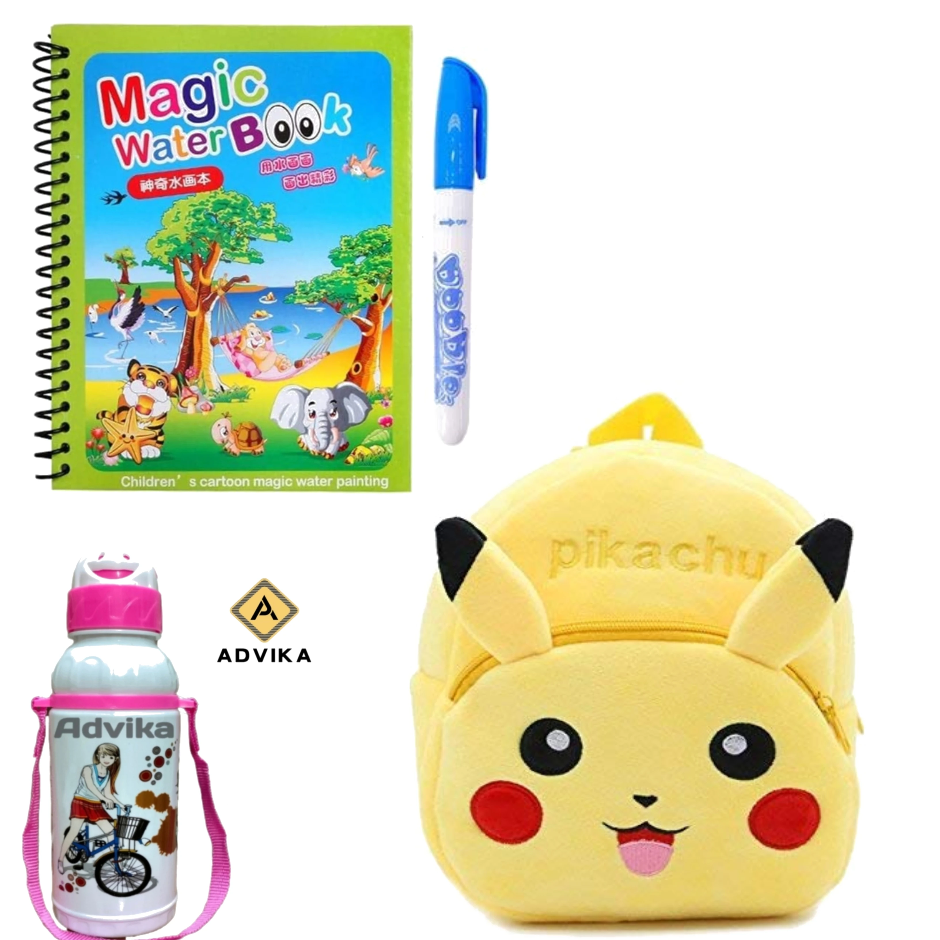 Pikachu magic book bottle KIDS BAG, Magic Book for Kids | Magic Book for Children | Educational Learning Book| Ages 2-5 Years