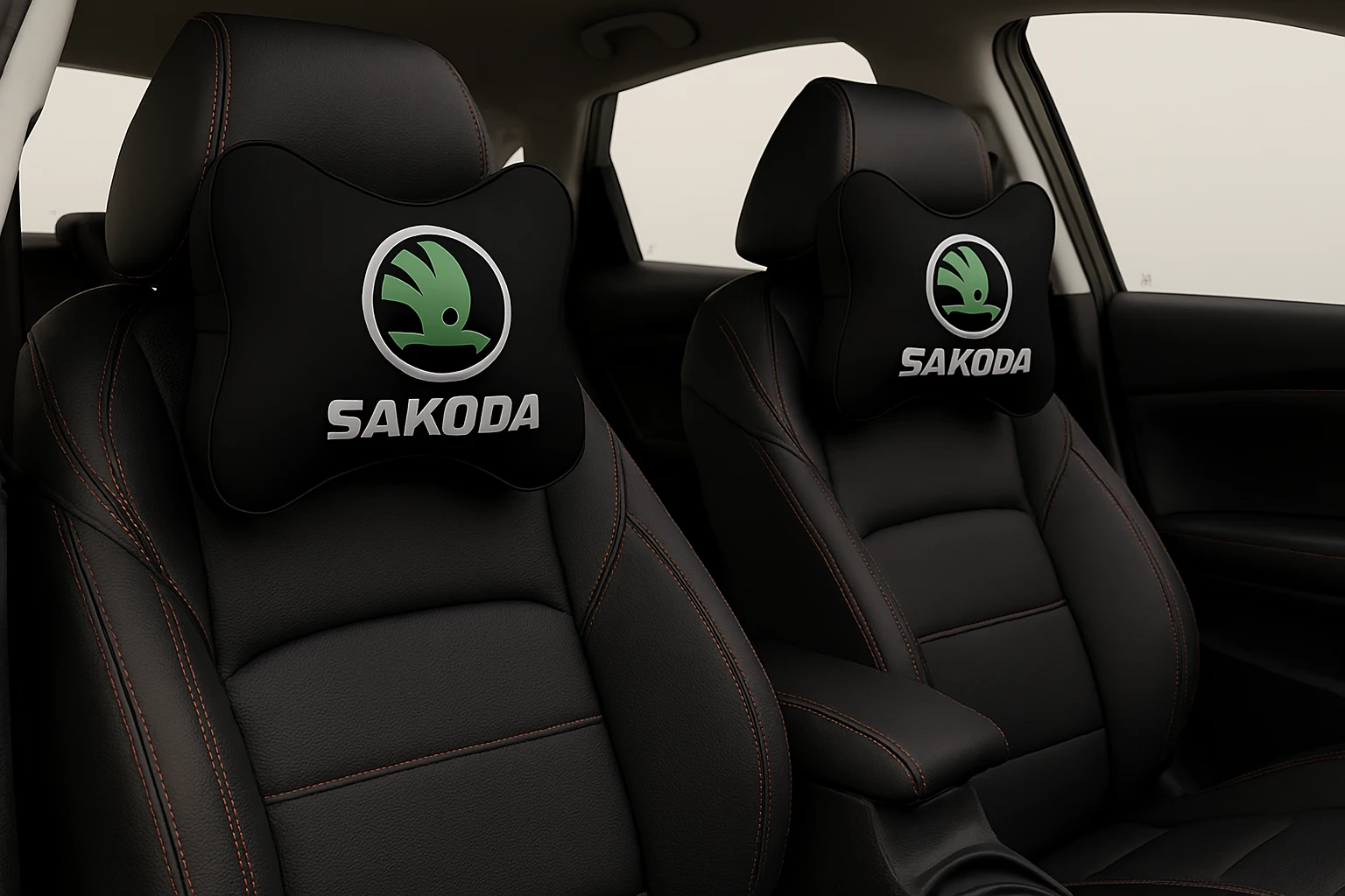 NexVora Car Neck Headrest Pillow for All Car Models, Pain Relief Cervical Neck Support Cushion, 26x 18 cm, Pack of 2, Black