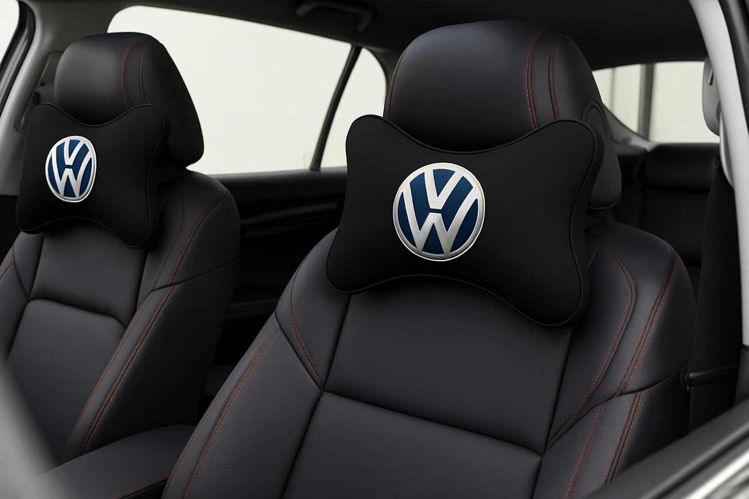 NexVora Car Neck Headrest Pillow for All Car Models, Pain Relief Cervical Neck Support Cushion, 26x 18 cm, Pack of 2, Black