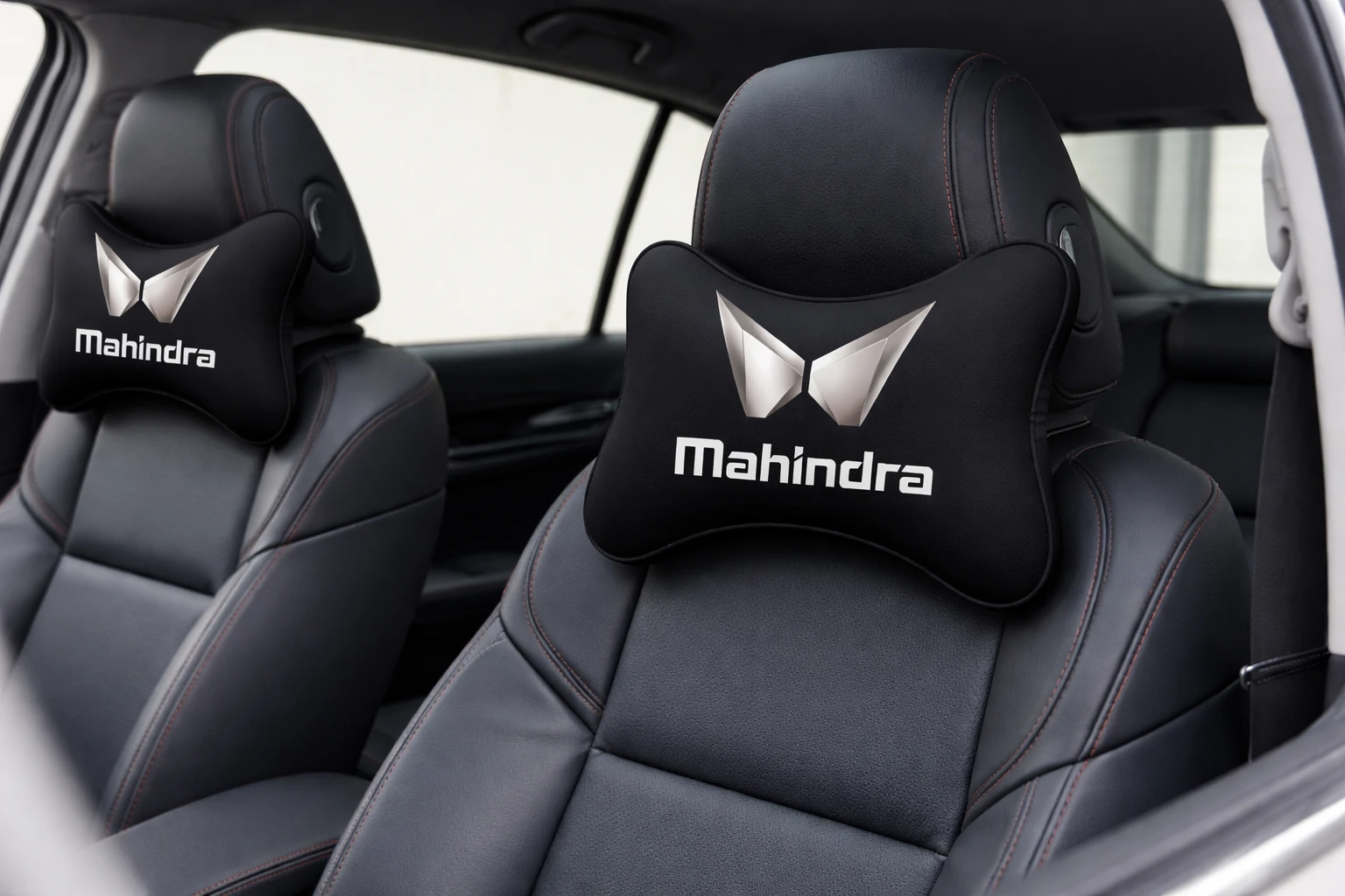 NexVora Car Neck Headrest Pillow for All Car Models, Pain Relief Cervical Neck Support Cushion, 26x 18 cm, Pack of 2, Black