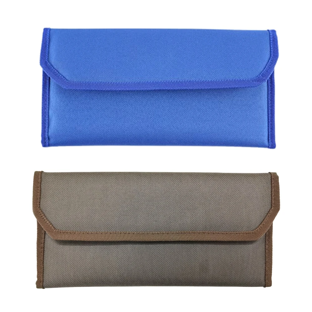 Ransh Car Document Holder or Two Wheeler Document Organizer, All Vehicle Document Organisers, Pack of 2 (Mat Brown & Blue)