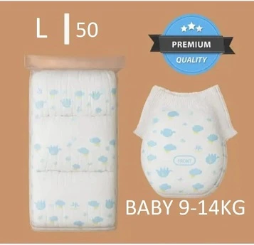 Baby Diaper Pants with bubble top sheet| Extra Soft | 12 Hour protection - L (50 Pieces)