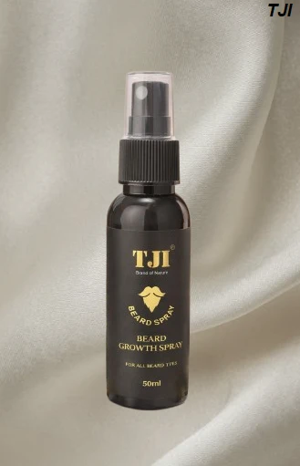 TJI Beard Growth Spray, 50ml, Promotes Fuller and Thicker Facial Hair, Suitable for All Beard Types, Nourishing Ingredients for Daily Use 50ML PACK OF 1
