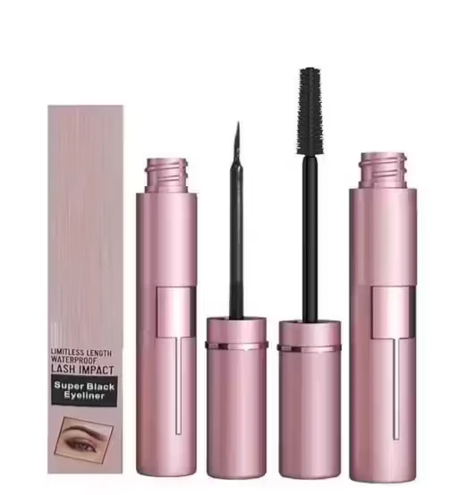 TJI Long Lasting Smudge Proof Black Eye Makeup | Quick Dry Liquid Eyeliner with Volumizing Mascara(Pack OF 2)