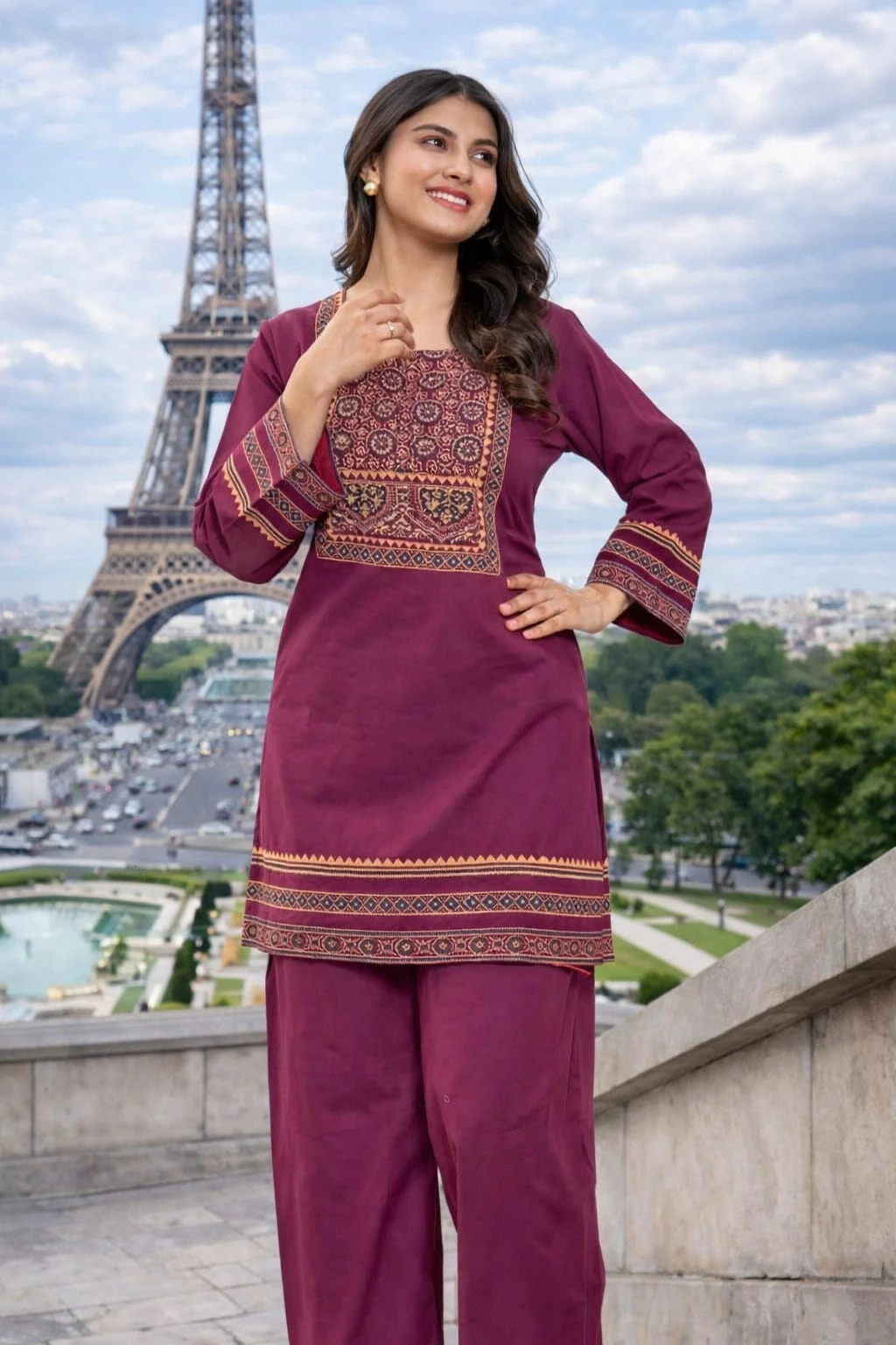 RAJWADA MAROON CO-ORD SET