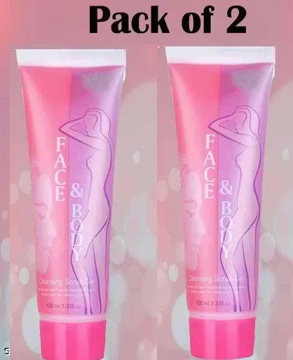 TJI New Face & Bodyy Gel for Bodyy Scrubbr and Bodyy cleaning Scrub Gel for man and Woman Pack of 2