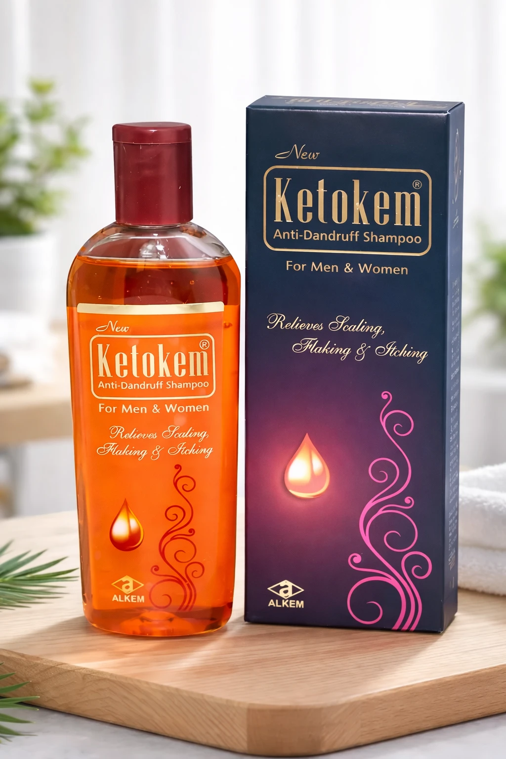 Ketokem Anti-Dandruff Shampoo for Men & Women | Relieves Scaling, Flaking & Itching | Healthy Scalp Care | Pack of 1