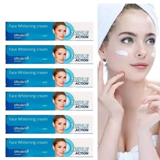 Ultra Brite Night Cream (Pack of 6) Skin Whitening Cream- Triple Action Formula for Acne marks, Melasma, Dark Spots - patches & Pigmentation Removal.
