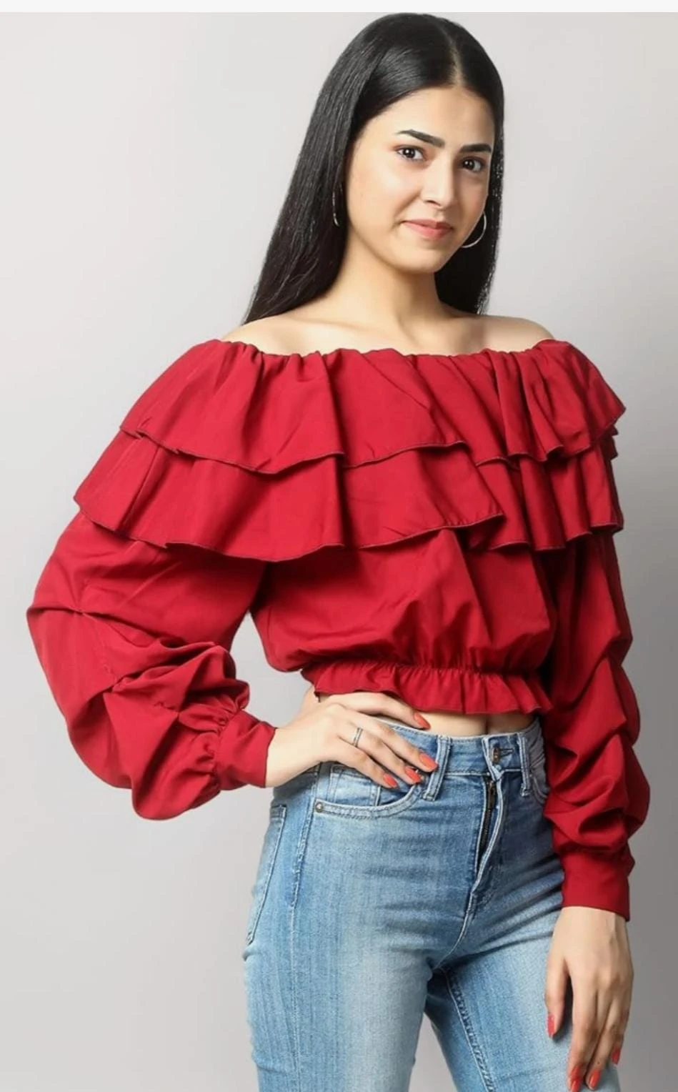 Ruffle crop top