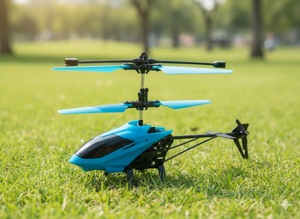 REMOTE CONTROL FLYING HELICOPTER TOY JET IN AIR (Multicolor)